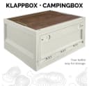 Trucky Faltbox Storage Box 35 L Beige Camping Klappbox mit Rollen Bild 1