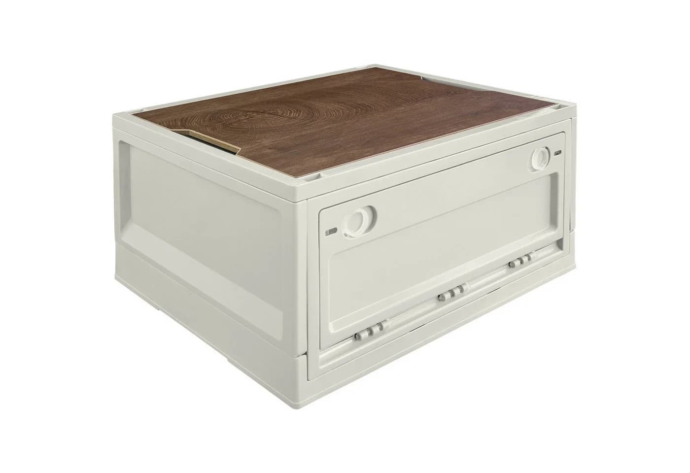 Trucky Faltbox Storage Box 35 L Beige Camping Klappbox mit Rollen - Bild 2