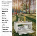 Trucky Faltbox Storage Box 35 L Beige Camping Klappbox mit Rollen Bild 3