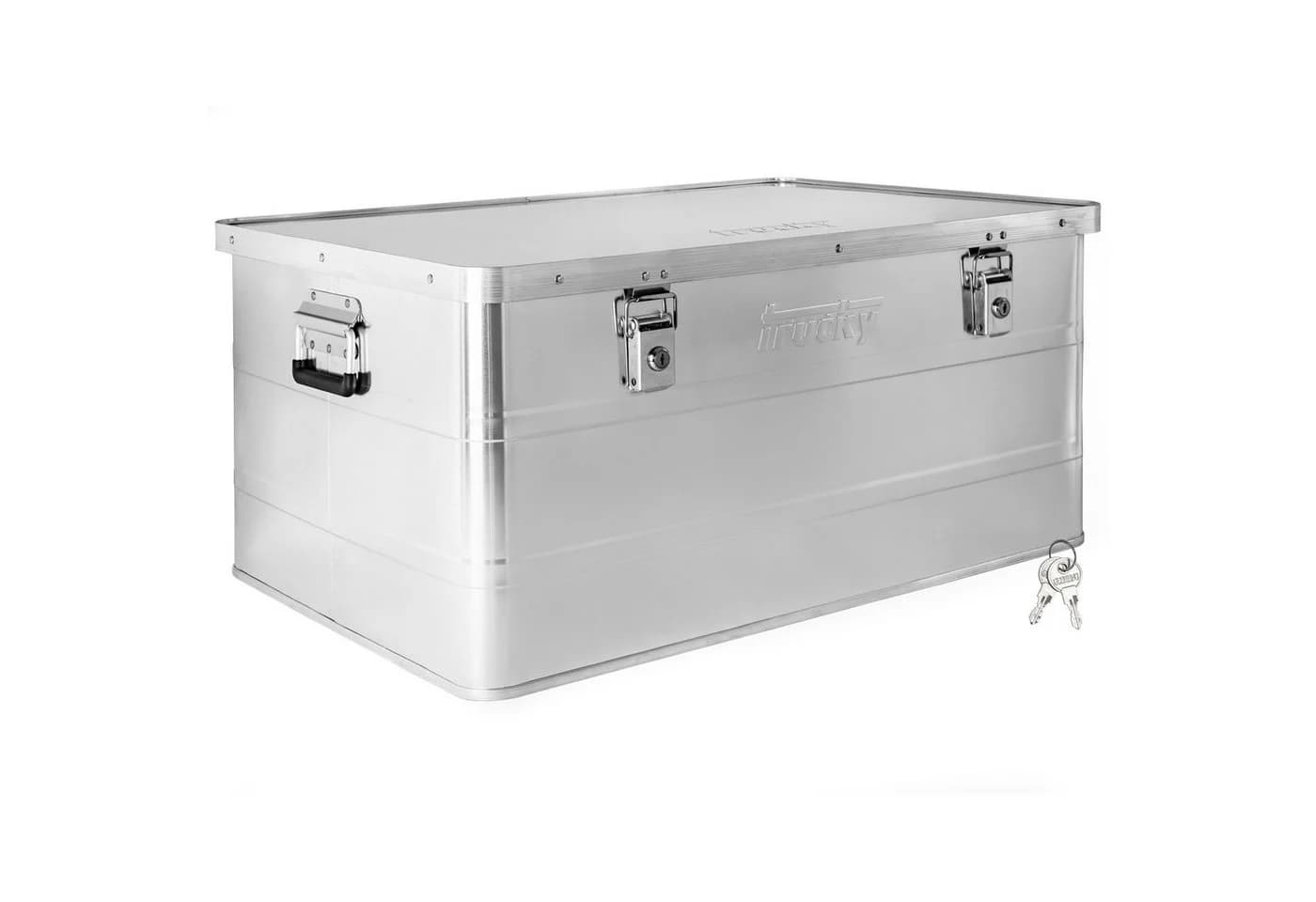 Trucky Allzweckkiste Aluminium Box mit Deckel Silber - Bild 2
