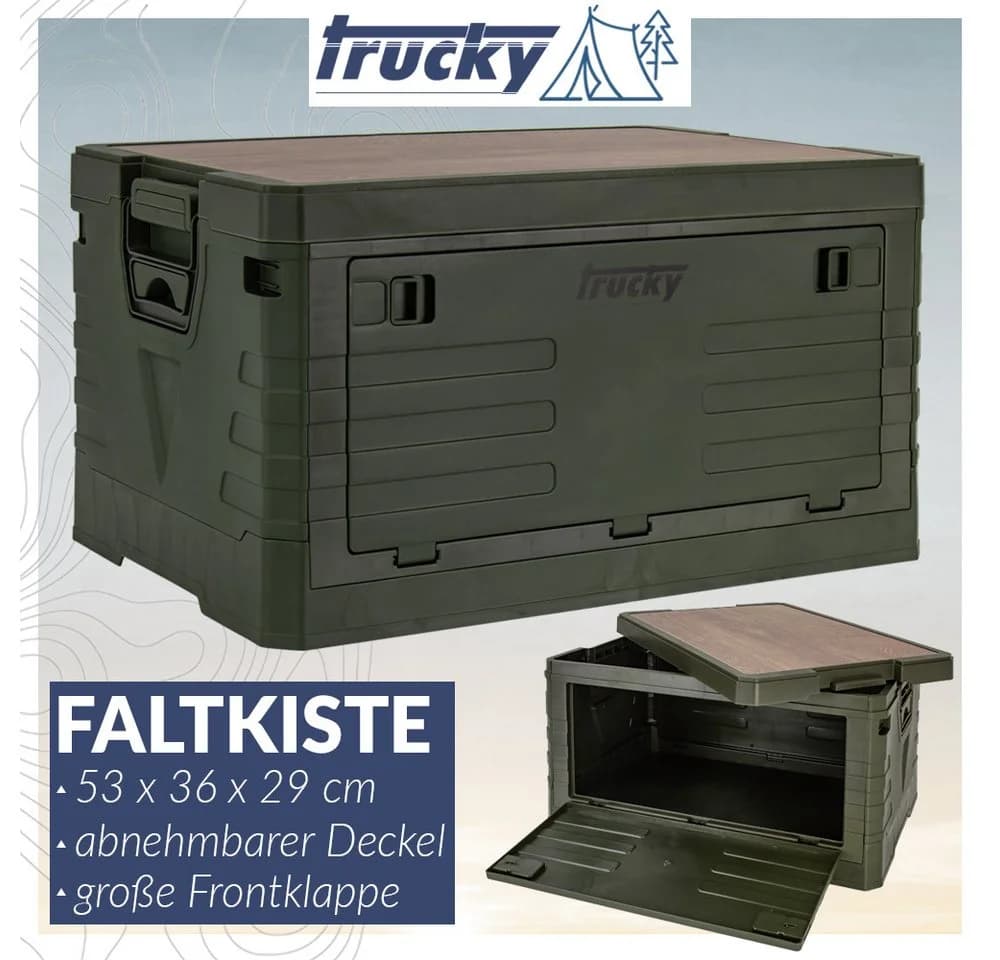 Trucky Faltbox 45L Camping Klappbox Grün
