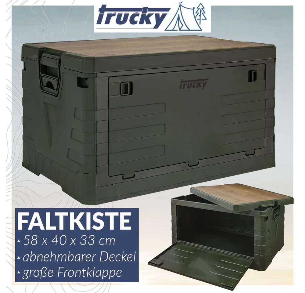 Trucky Faltbox 75L Camping Klappbox Grün