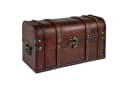 Kingpower Schatzkiste Schatztruhe aus Holz mit Schloss 30x14x16 cm Bild 2