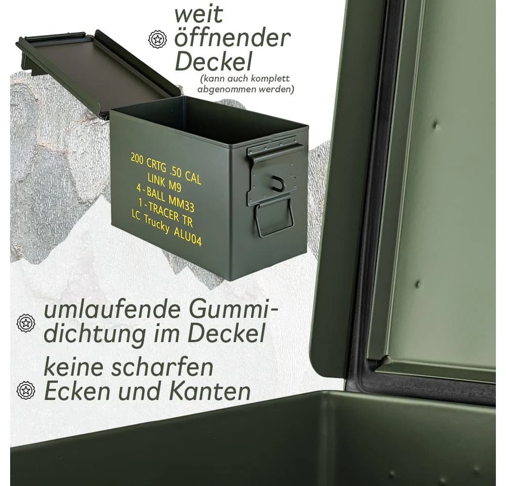 Trucky Aufbewahrungsbox Metallkiste Grün Stahl - Bild 5