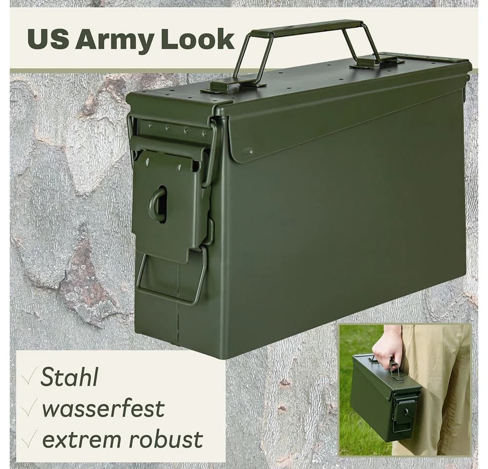 Trucky Aufbewahrungsbox Ammo Box Metallkiste Grün
