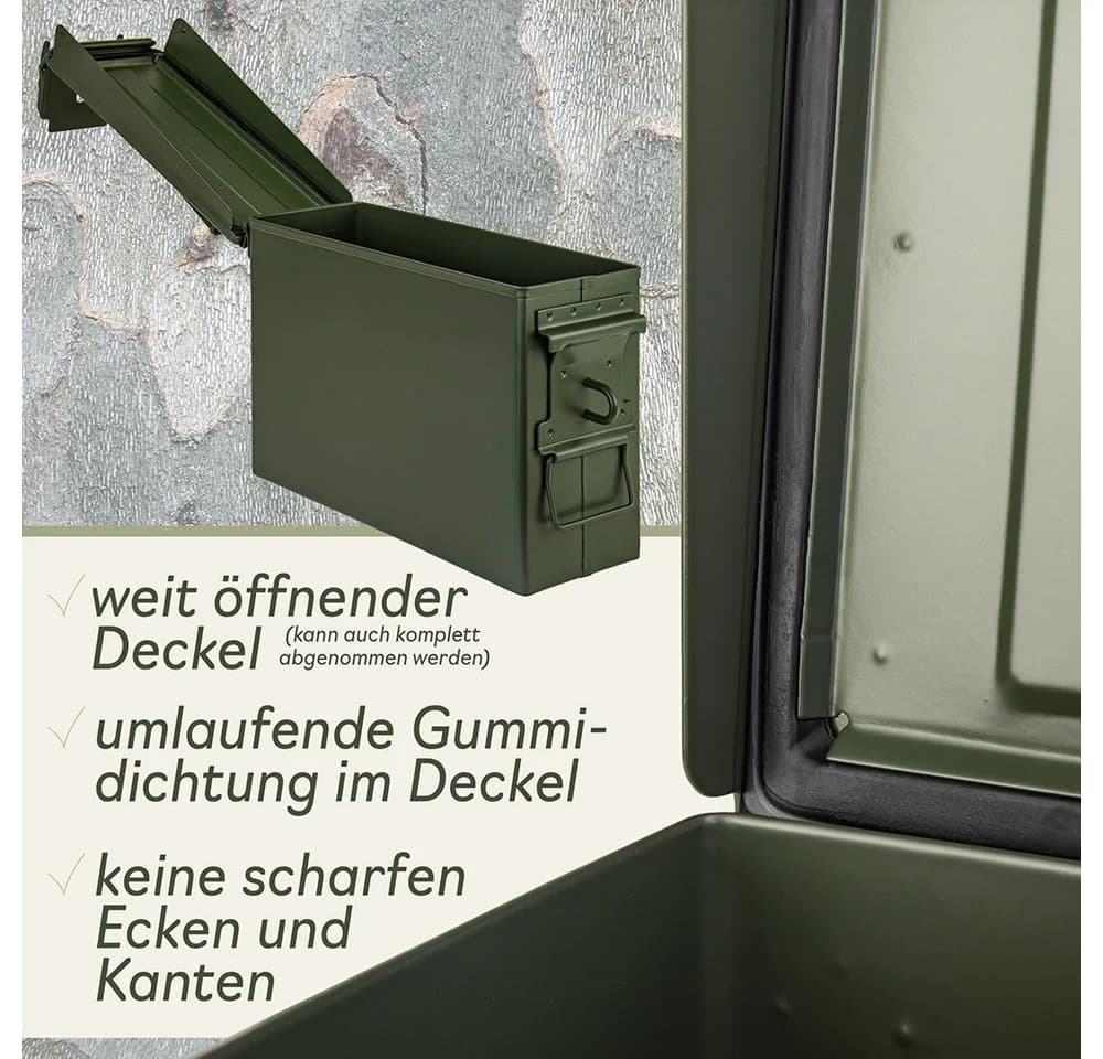 Trucky Aufbewahrungsbox Ammo Box Metallkiste Grün - Bild 3