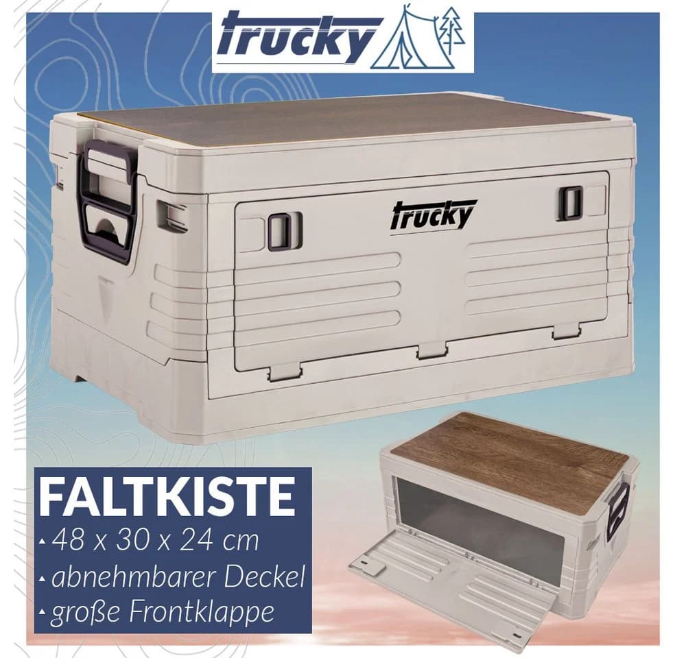 Trucky Faltbox Storage Box Camping Klappbox Klappkiste faltbar Beige