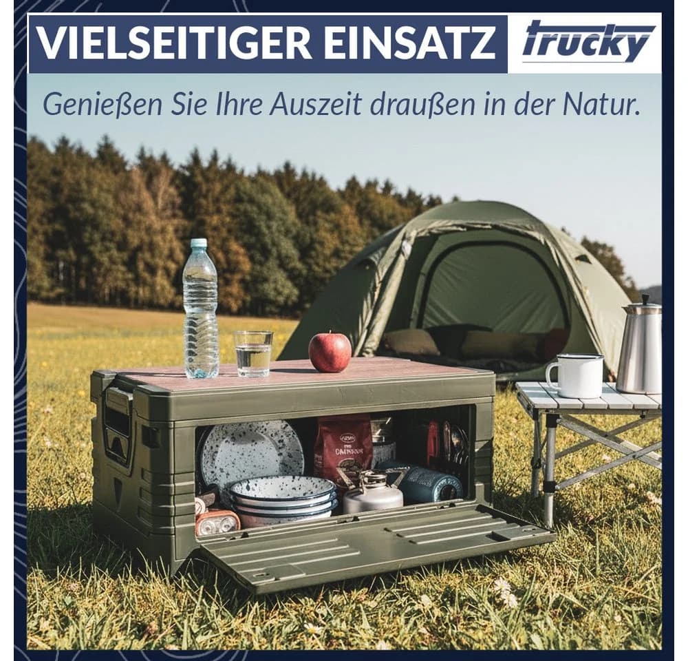 Trucky Faltbox Storage Box Camping Klappbox Klappkiste faltbar Grün - Bild 3