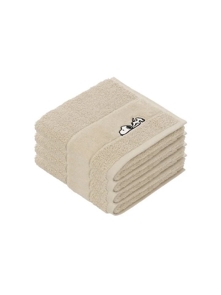 Vossen Handtücher Peanuts Collection 4er-Pack Beige Webfrottier Snoopy - Bild 2