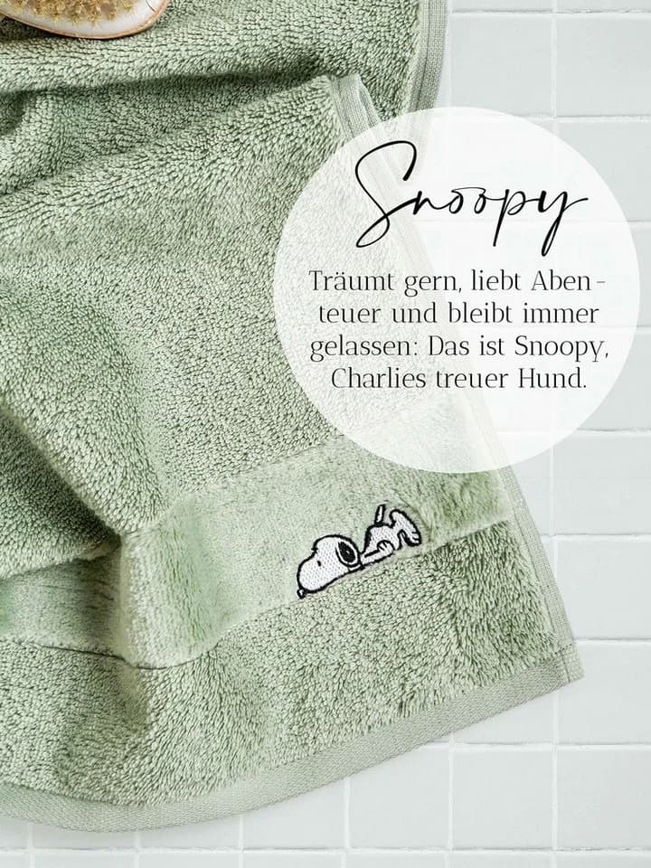 Vossen Handtücher Peanuts Collection 4er-Pack Beige Webfrottier Snoopy - Bild 4