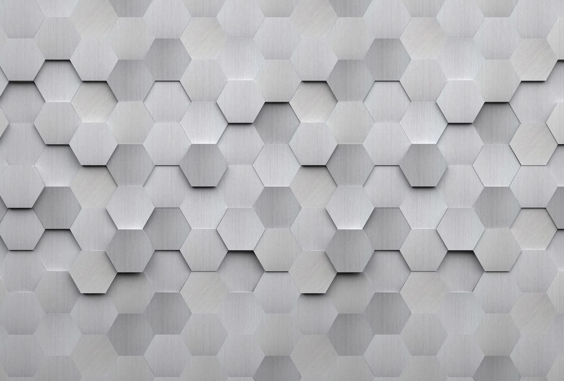 Fototapete ARCHITECTS PAPER 3D Look Comb Grau Silber