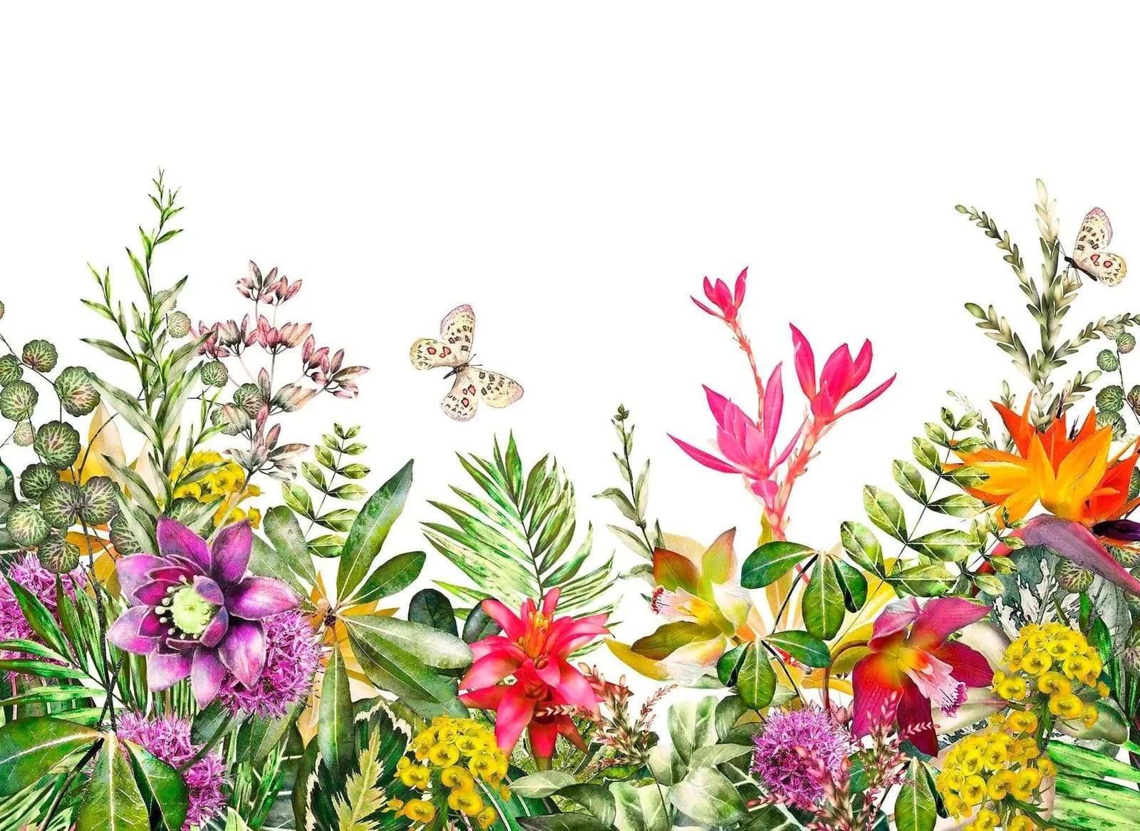 Fototapete LIVING WALLS Flower Power Vlies bunt 3,5m x 2,55m