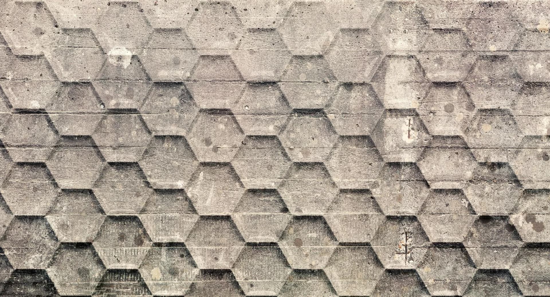 ARCHITECTS PAPER Fototapete Atelier 47 Honeycomb 2 Beige Grau 3D Geometrisch