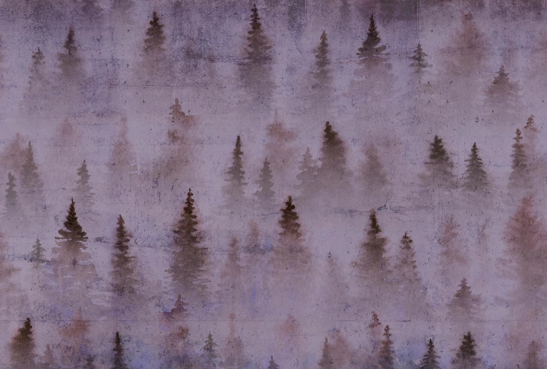 ARCHITECTS PAPER Fototapete Coniferous Artwork 1 Violett Schwarz Vlies
