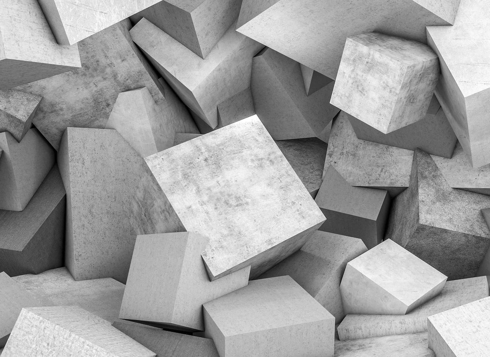Fototapete LIVING WALLS Designwalls Concrete Blocks 1 grau Vlies 350x255cm