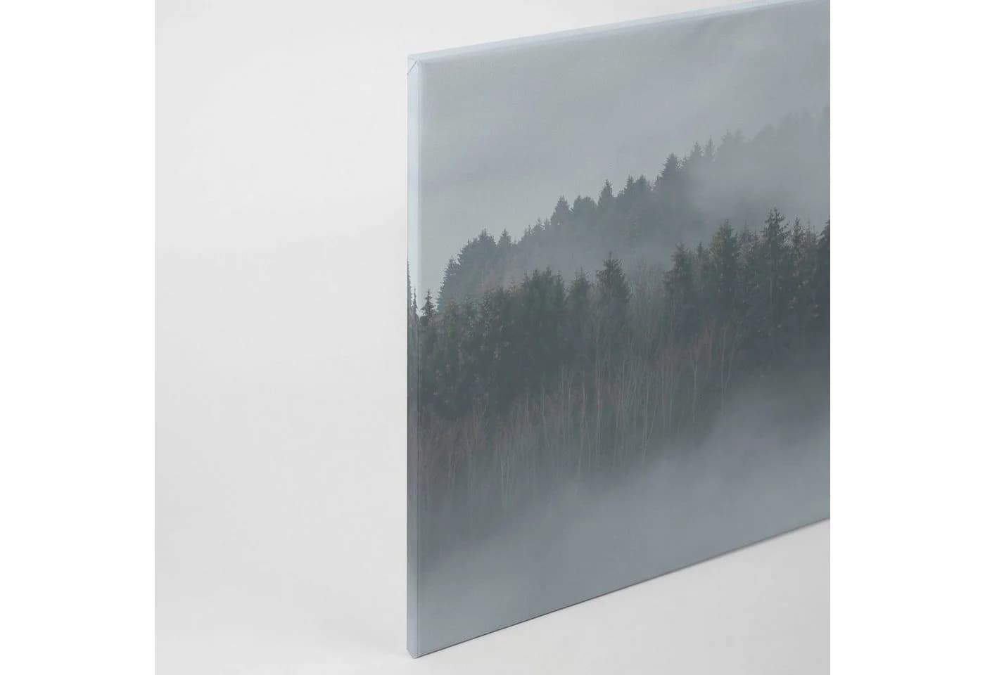 A.S. Création Leinwandbild Misty Forest Grau-Weiß Keilrahmen - Bild 3