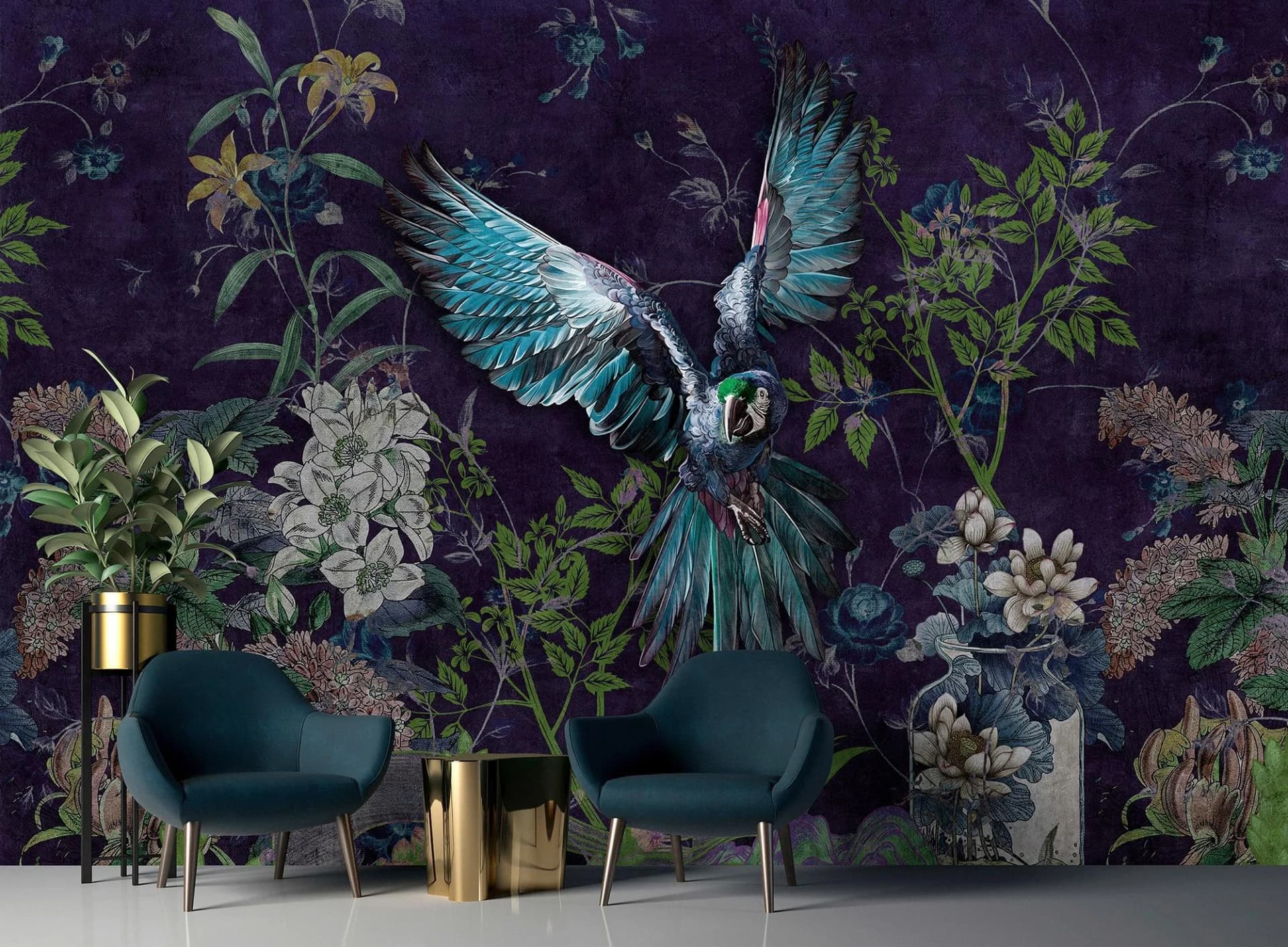 Livingwalls Fototapete Tropical Hero Vlies Lila