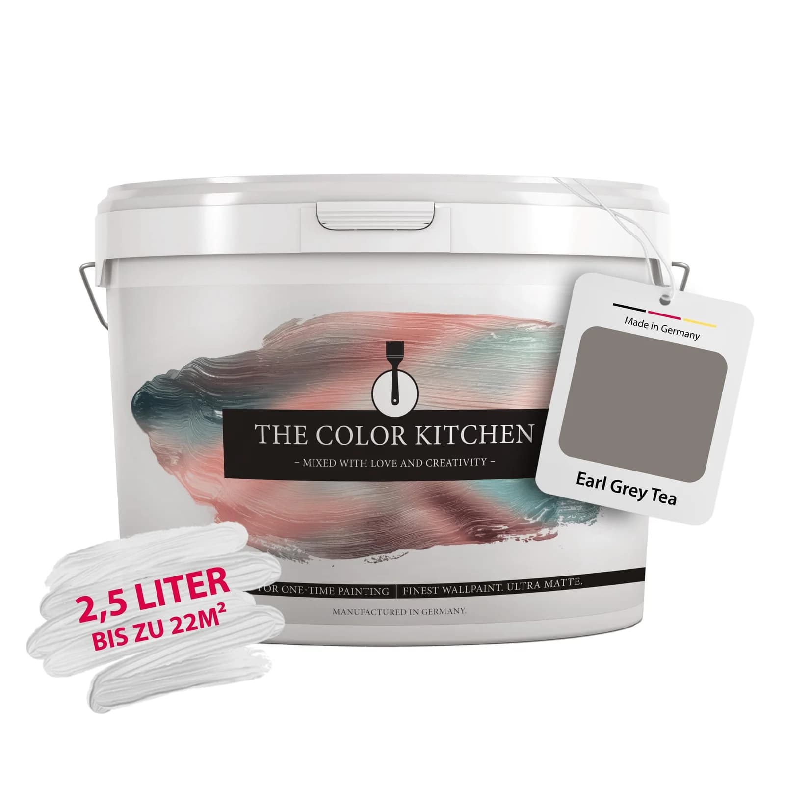 A.S. CRÉATION Seidenmatt Innenfarbe Earl Grey Tea Grau 2,5 l