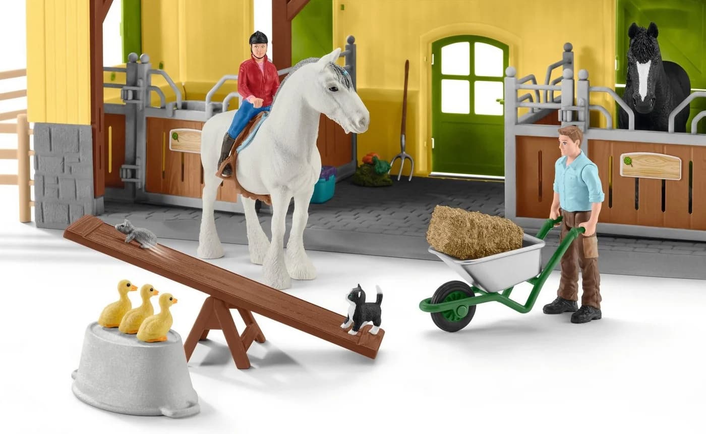 Schleich Farm World Pferdestall Bunt - 7 Tiere & Zubehör - Bild 5