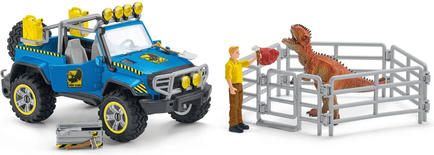 Schleich® Geländewagen mit Dino-Außenposten 14-tlg. Bunt - Bild 3