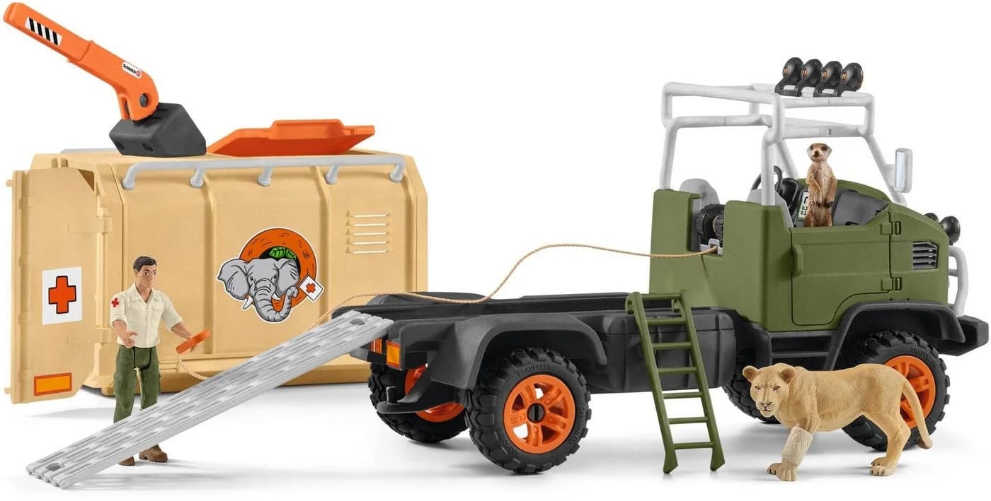 Schleich Wild Life Großer Truck Tierrettung Spielset Bunt - Bild 5