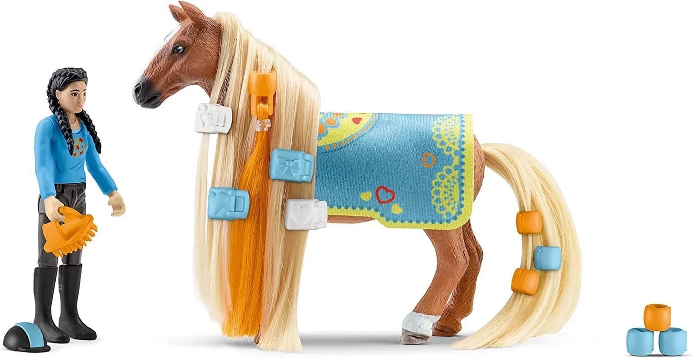 Schleich Kim & Caramelo Starter Set - Spielfigur mit kämmbaren Haaren