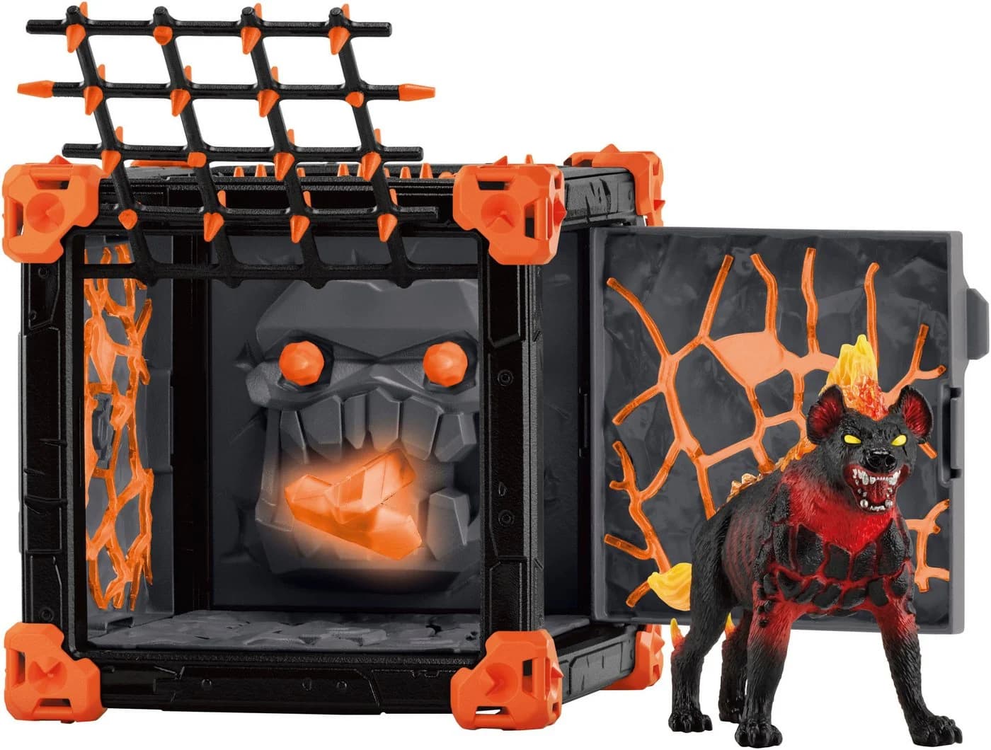 SCHLEICH ELDRADOR CREATURES BattleCave Lavahyäne 42674 Bunt