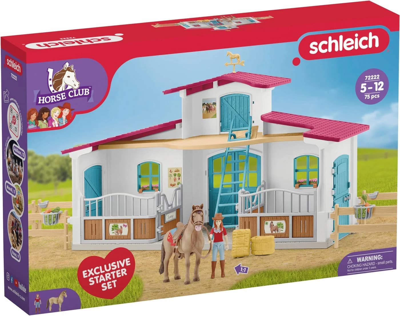 Schleich® Spielwelt HORSE CLUB Reiterhof Starter Set 75-tlg. Kunststoff - Bild 2