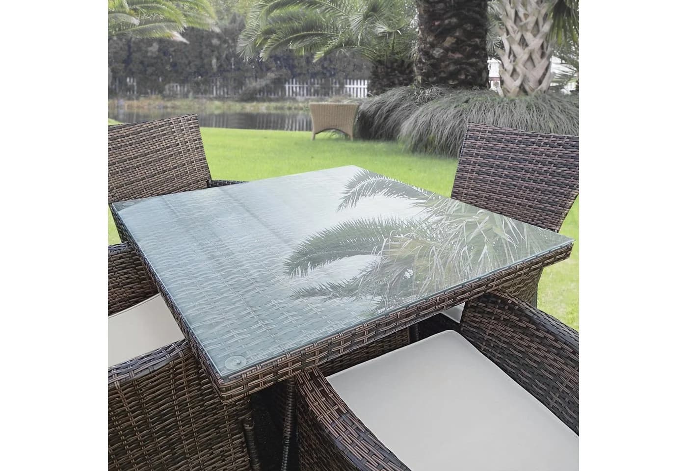 neu.haus Tischplatte Glasgow ESG Sicherheitsglas 70x70 Transparent