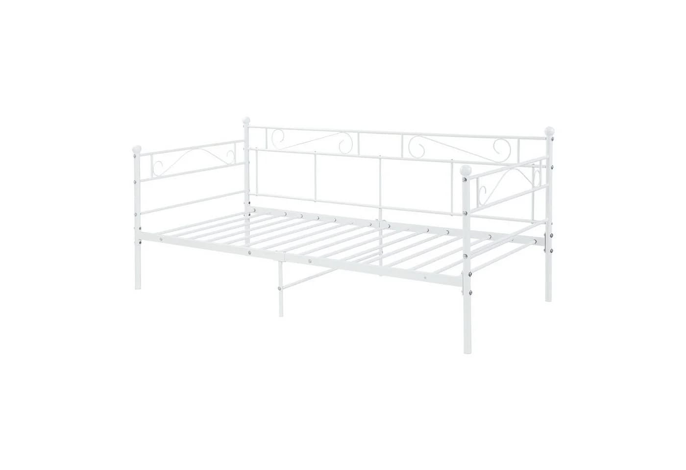 en.casa Metallbett »Trerunta« Stahl Weiß - Bild 2