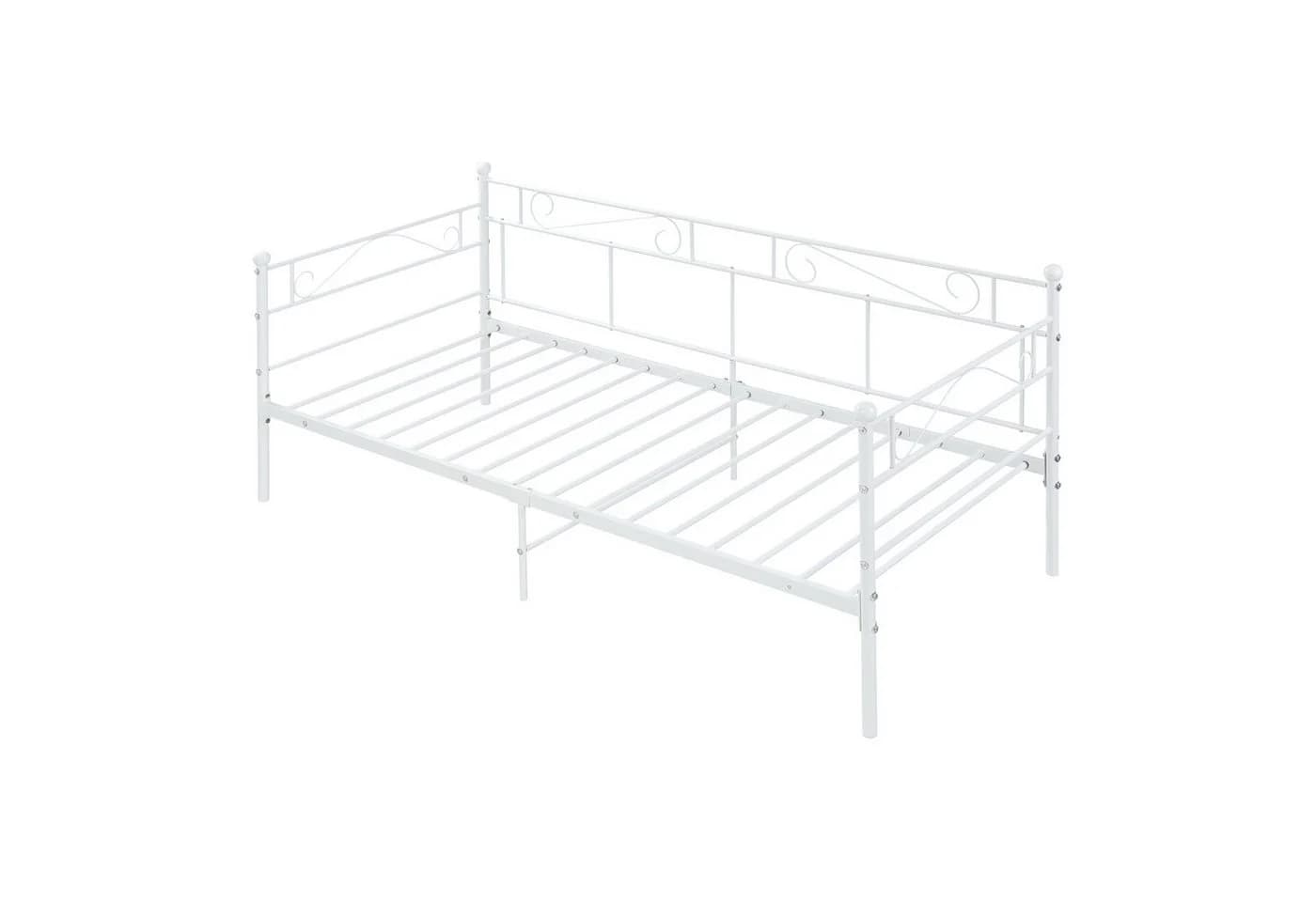 en.casa Metallbett »Trerunta« Stahl Weiß - Bild 5