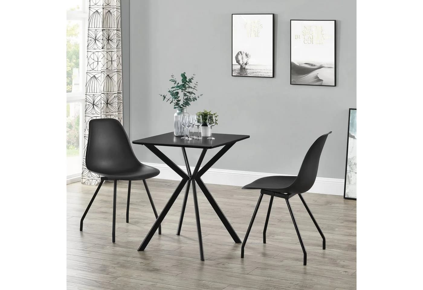 en.casa Esstisch Ankara Schwarz Modern