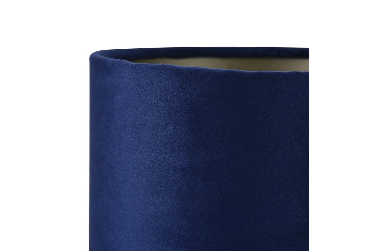 lux.pro Tischleuchte Deventer Schwarz/Kupfer Blau Flanell E14 - Bild 3