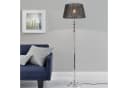 lux.pro Stehlampe Lingen 1xE27 Metallgestell Stoff Schirm Chrom Grau Bild 3