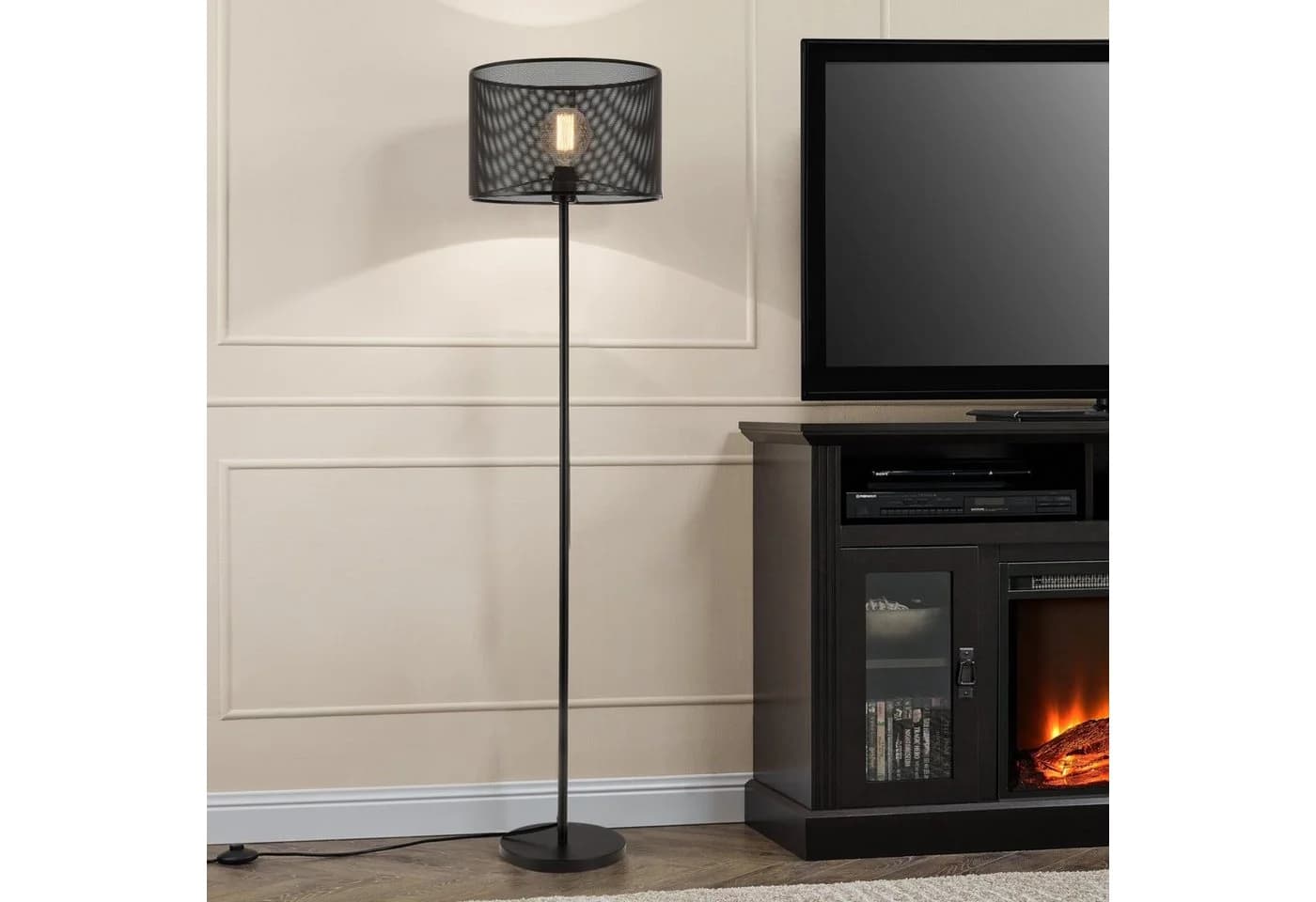 lux.pro Stehlampe »Hjo« Schwarz Metall Modern