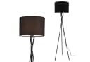 lux.pro Stehlampe Grenoble Schwarz Dreifuß 154cm Stoffschirm Bild 2