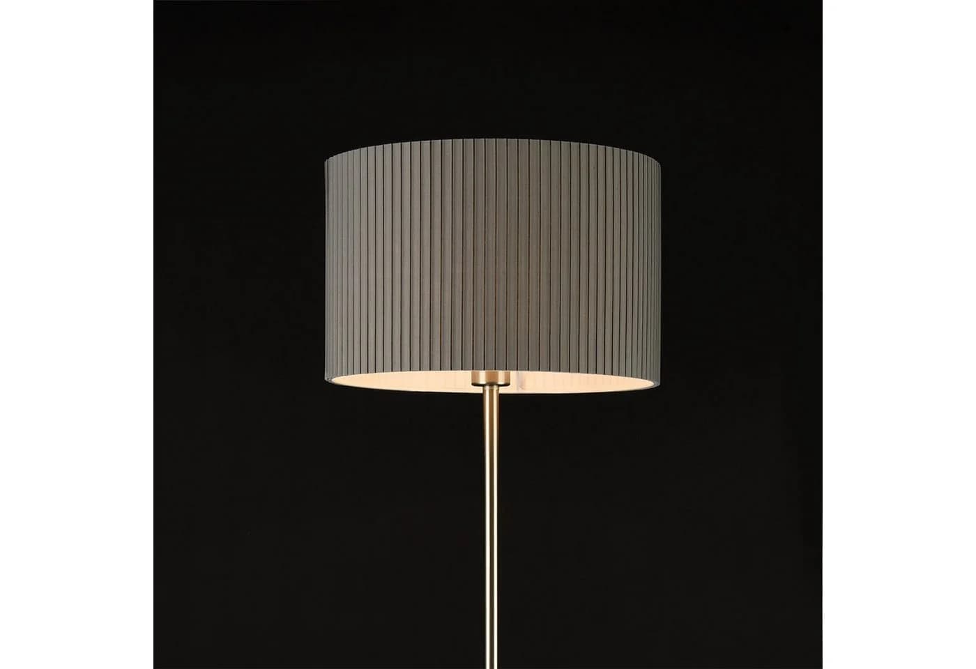 lux.pro Stehlampe Coimbra Grau Metall Stoff E27 - Bild 3