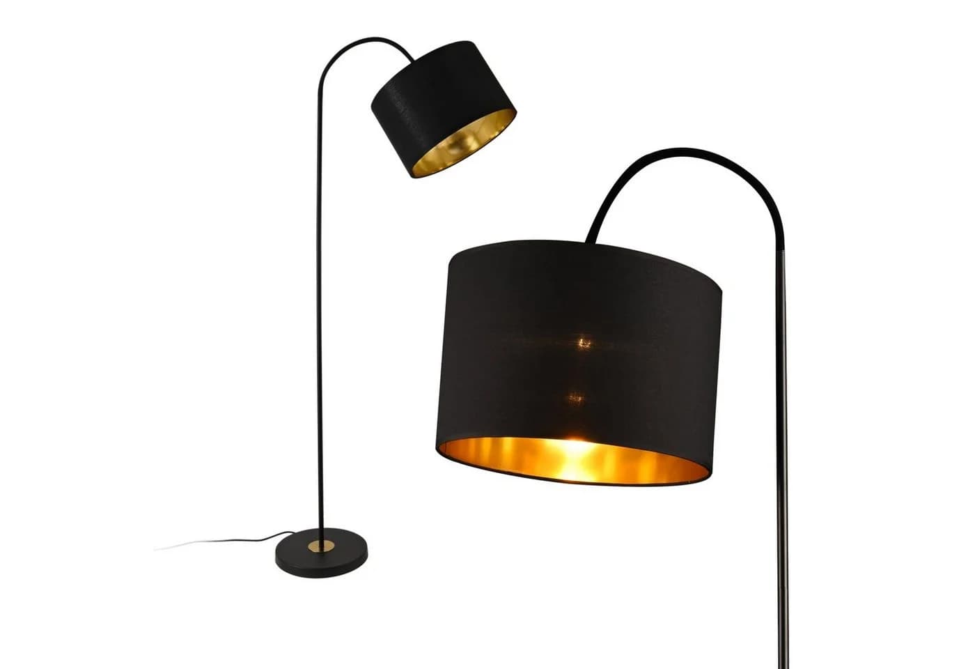 lux.pro Stehlampe Toledo Schwarz Schwenkbar