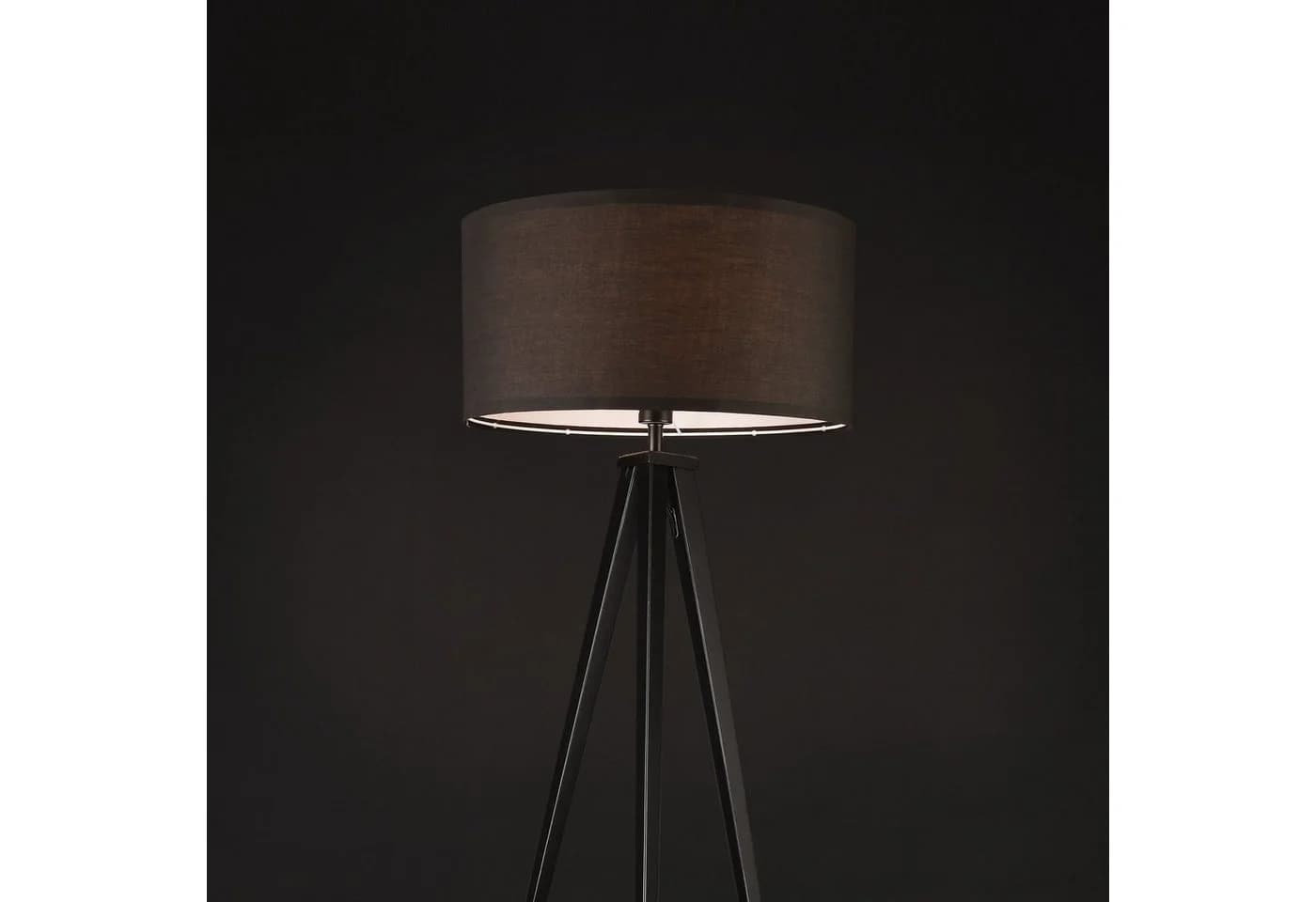 lux.pro Stehlampe Faro Schwarz 3-Fuß Leuchte Modern - Bild 3