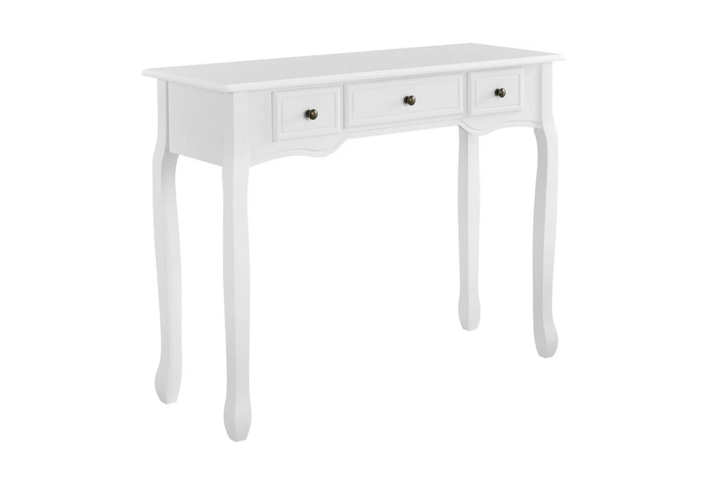 en.casa Konsolentisch Landhausstil Weiß mit Schubladen - Bild 3