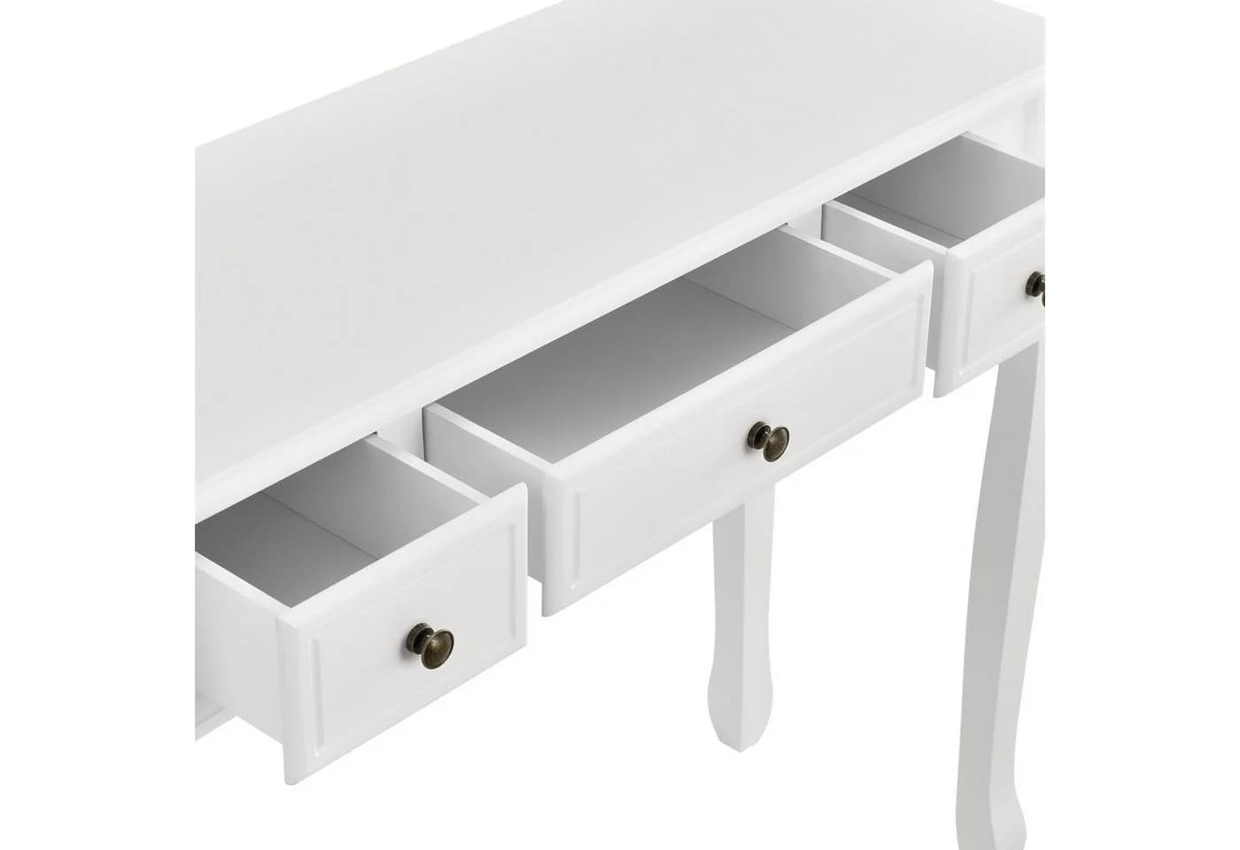 en.casa Konsolentisch Landhausstil Weiß mit Schubladen - Bild 5