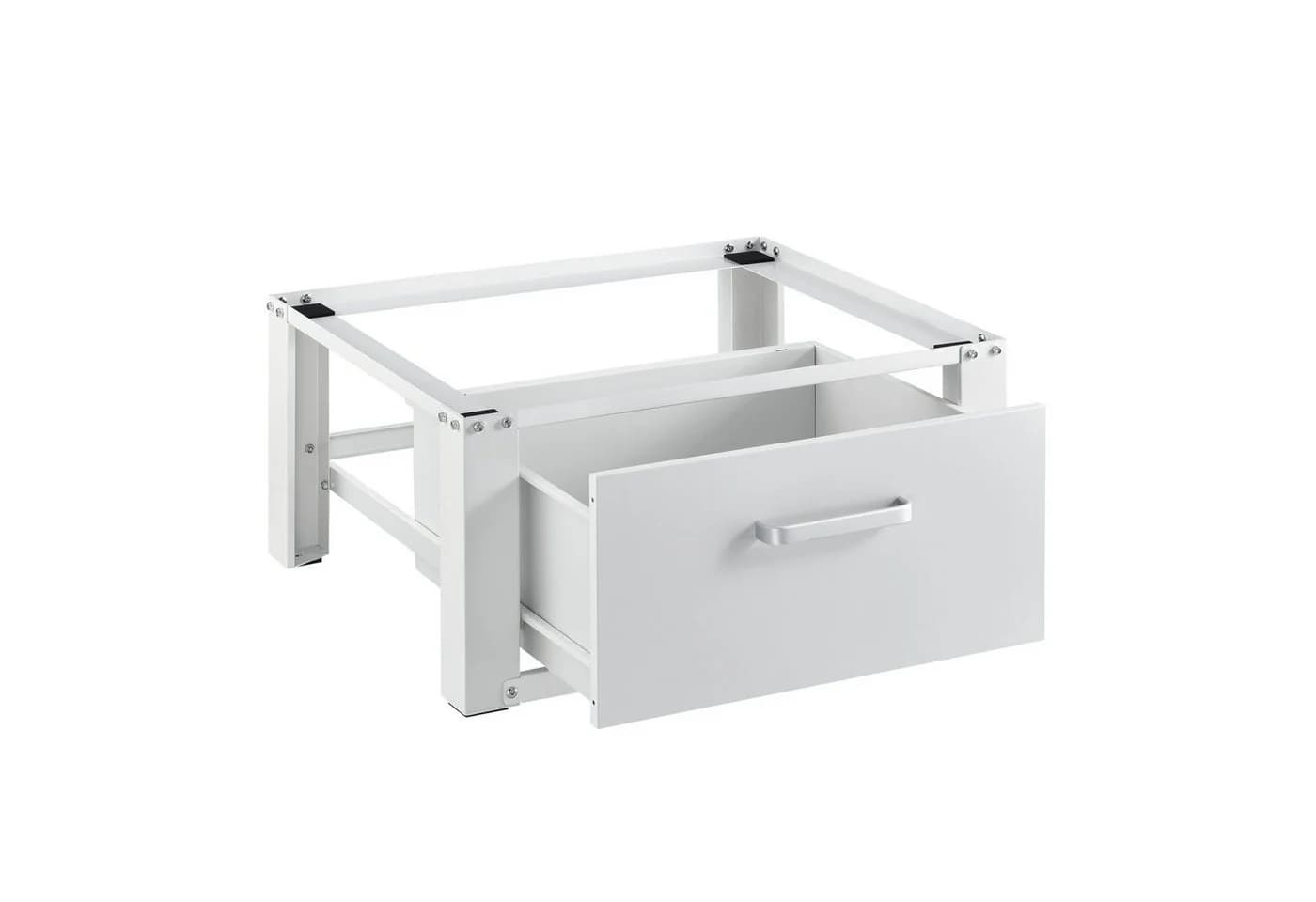 en.casa Unterschrank Comfortixx Waschmaschinen-Sockel mit Schublade Weiß - Bild 2