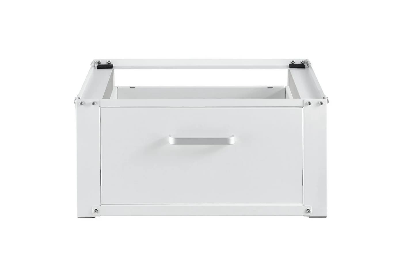 en.casa Unterschrank Comfortixx Waschmaschinen-Sockel mit Schublade Weiß - Bild 4