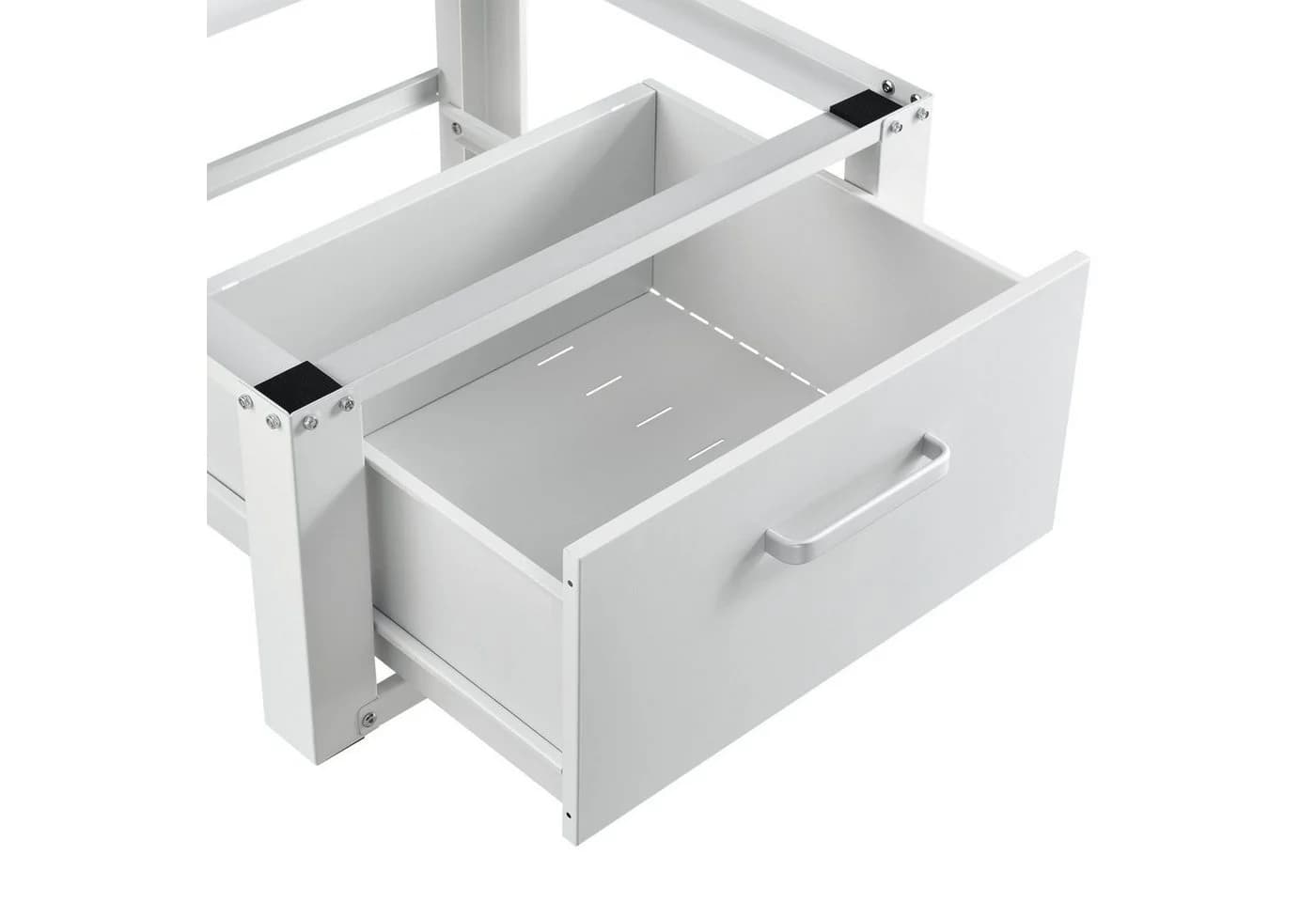 en.casa Unterschrank Comfortixx Waschmaschinen-Sockel mit Schublade Weiß - Bild 5