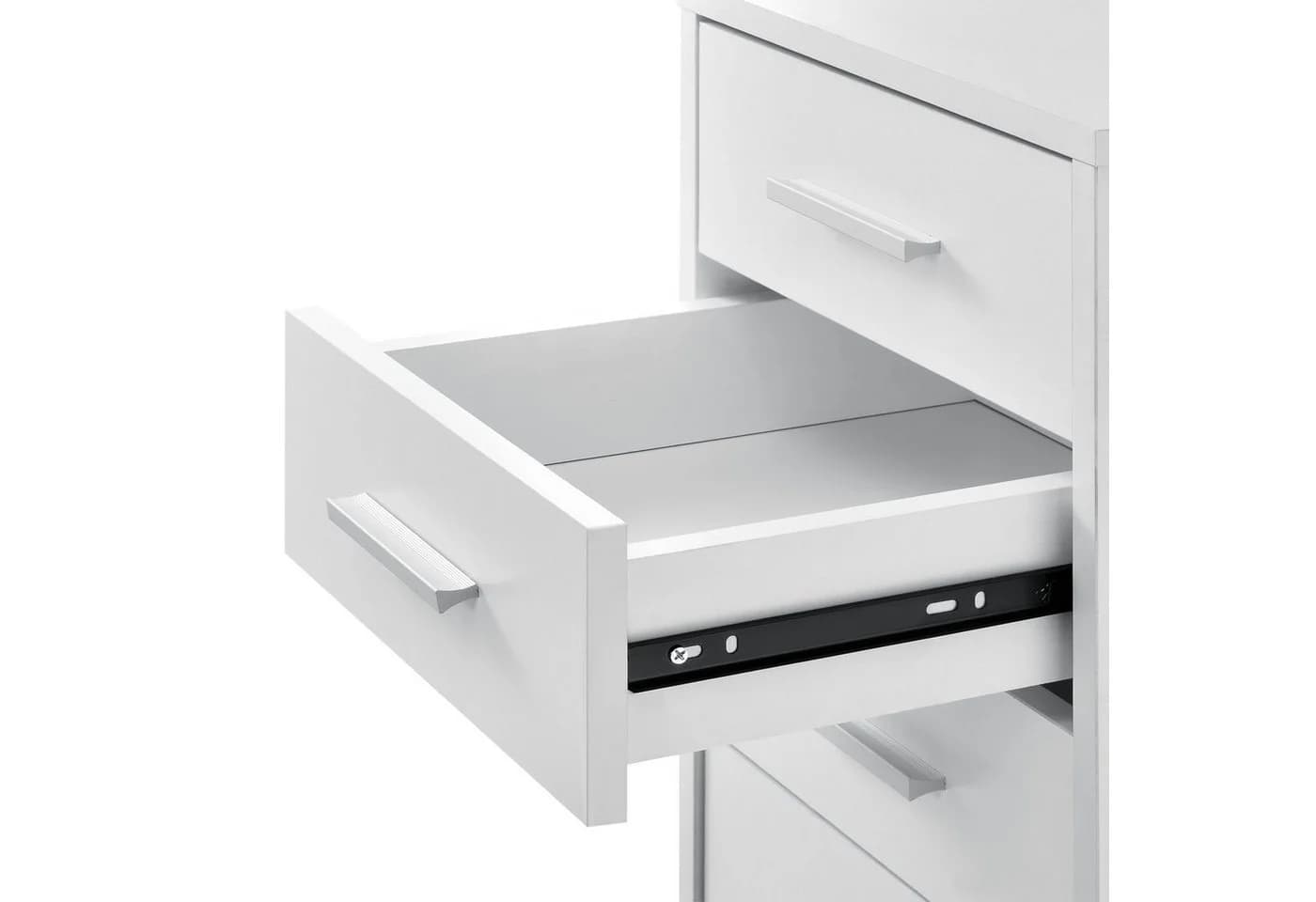 en.casa Rollcontainer Stockholm 5 Schubladen Weiß Aktenschrank - Bild 4