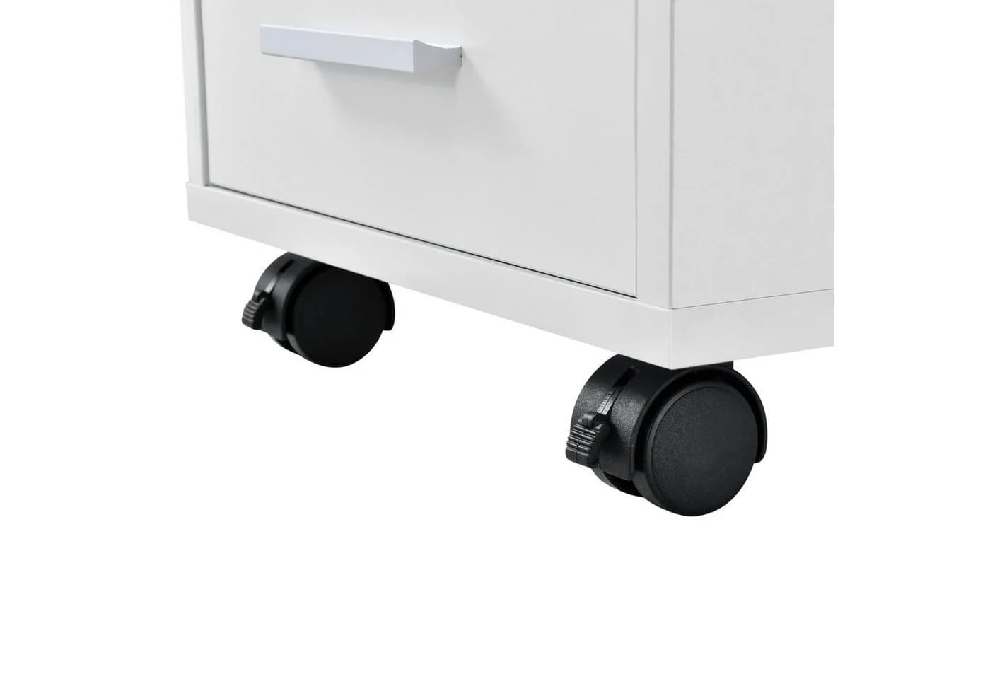 en.casa Rollcontainer Stockholm 5 Schubladen Weiß Aktenschrank - Bild 5