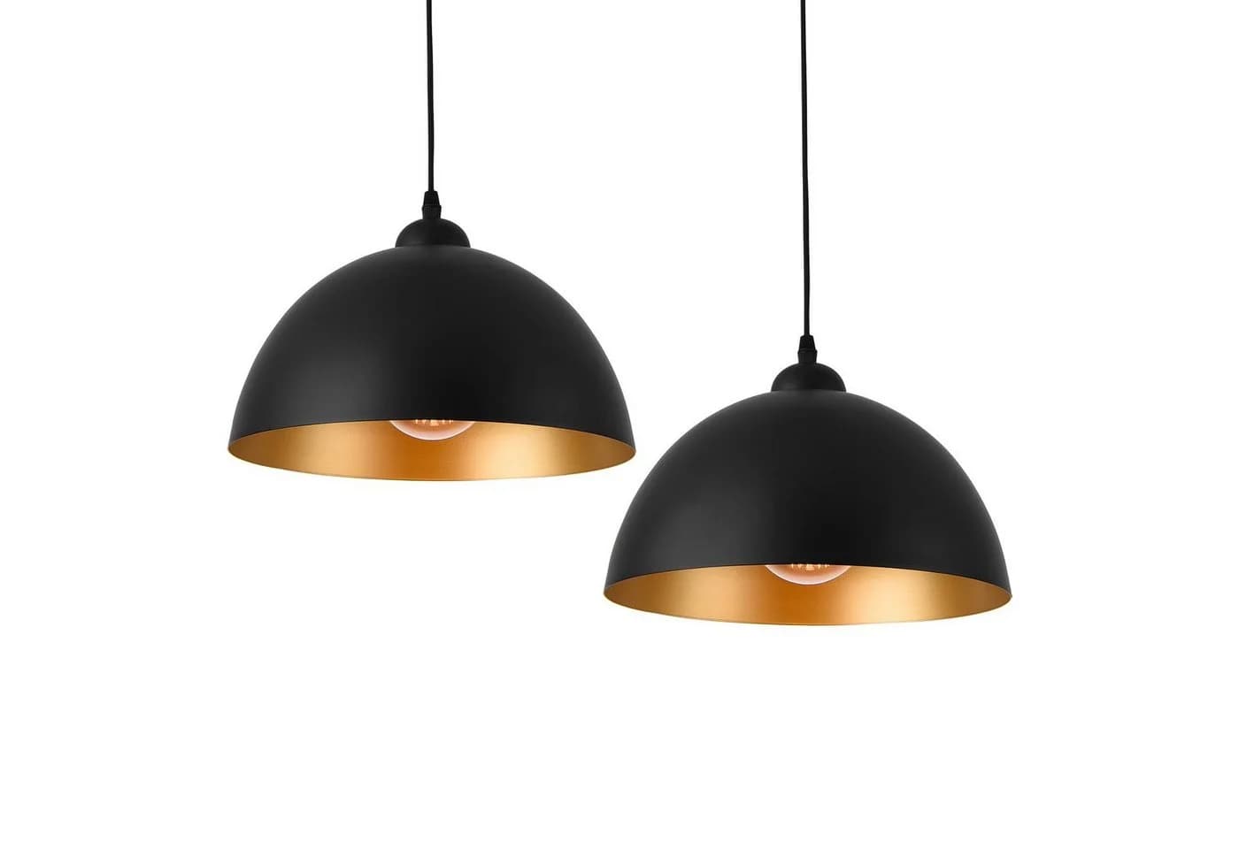 lux.pro Hängeleuchte Espoo 2er Set Pendelleuchte Schwarz Gold - Bild 5