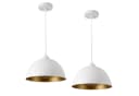 lux.pro Hängeleuchte 2er Set Weiß Gold Metall Bild 2