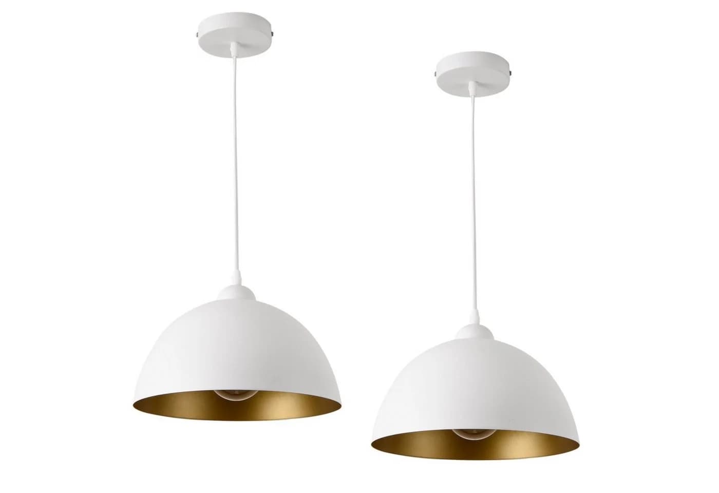 lux.pro Hängeleuchte 2er Set Weiß Gold Metall - Bild 2