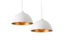 lux.pro Hängeleuchte 2er Set Weiß Gold Metall Bild 5